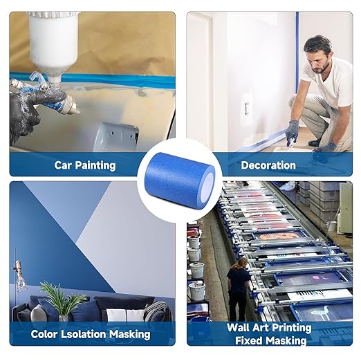 Wide Blue Painters Tape, 9 Inch x 55 Yards, Wide Masking Tape - Image 7