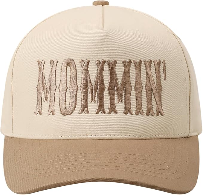 MIRMARU Two-Tone Vintage Canvas Trucker Hats for Men & Women, Adjustable Size Baseball Caps with Trendy Embroidered Design