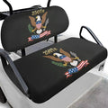 Yewatlles Two Piece Golf Cart Seat Towel Cover with Holes Outdoor Sports Club Car Seat Blanket Protector Portable Car Accessories 250th Retro American Flag Graphic