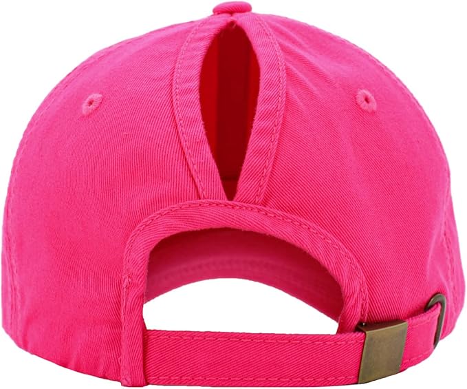 Classic Plain Ponytail Messy High Bun Headwear Adjustable Cotton Trucker Mesh Glitter Hat Baseball Cap