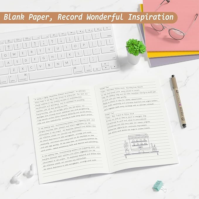 Journaling Notebooks A5 College Ruled Notebook 32 Pack Lined Small Kraft - Image 6