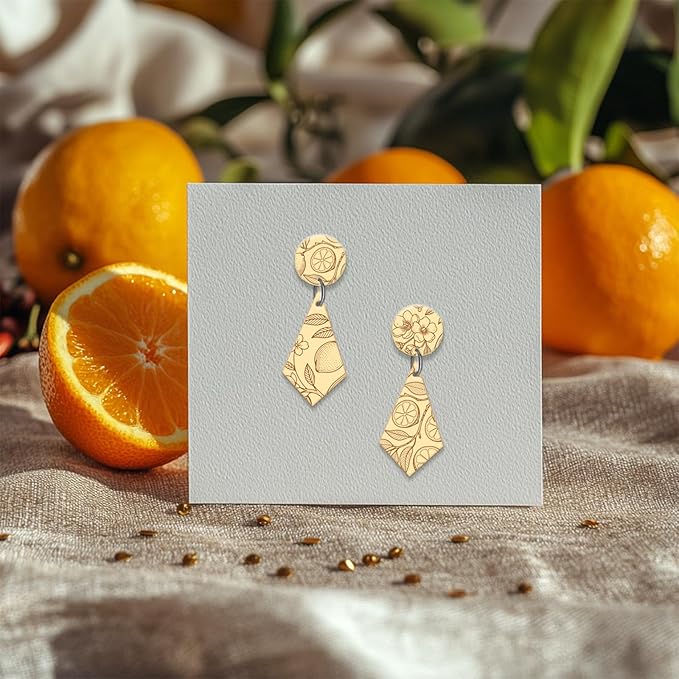 CHGCRAFT 4 Sheets 4 Styles Vintage Lemons Polymer Clay Texture Sheets Lemon - Image 6