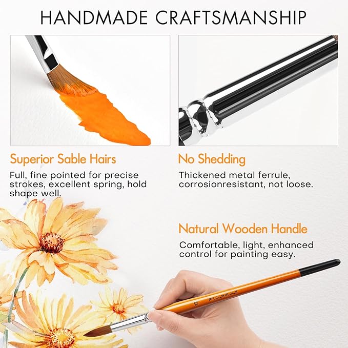 Sable Watercolor Brushes Kolinsky Watercolor Paint Brushes - Image 2