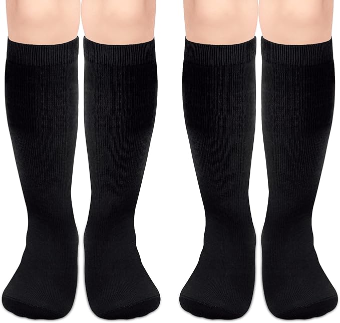 Sarfel Kids Soccer Socks Toddler Soccer Socks Girls Boys Soccer Socks Kids Tube Socks with Stripes Toddler Knee High Socks