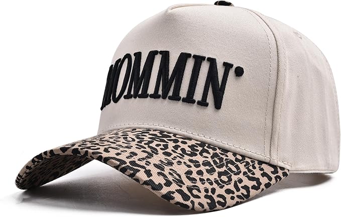 Women’s Mommin Trucker Hat – Vintage Two-Tone Ponytail Baseball Cap, Embroidered Adjustable Hat, Great Gift for Mom & Women