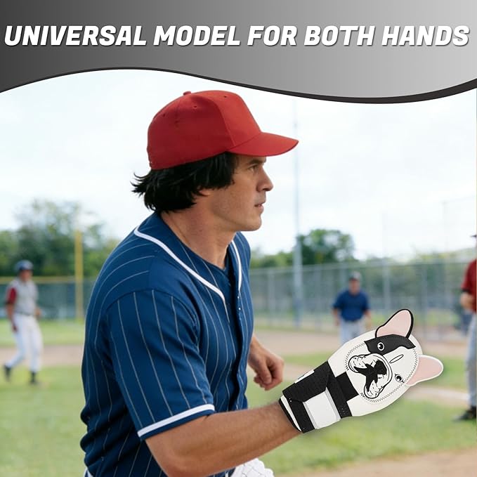 Big Crazy Baseball Sliding Mitt Youth and Adult, Drippy Drip Accessory, Flexible Breathable Durable, Funny Design Beer Bear Ice Cream Cow