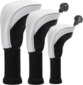 Golf Club Head Covers for Woods 3/4/5/6 Pieces Long Neck Mesh Sports Golf Club Headcovers Set with Interchangeable No. Tags 3 4 5 6 7 X Golf Accessories for Men Women