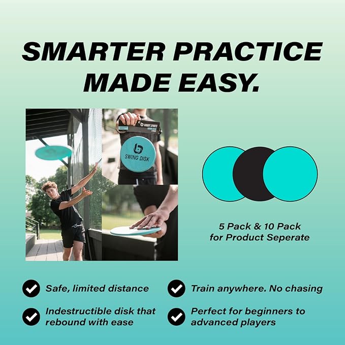 Bandit Sports Swing Disk Baseball Swing Trainer, Baseball Hitting Trainer Disks for Improving Baseball Swing, Baseball Training Equipment to Analyze Swing and Improve Batting Mechanics