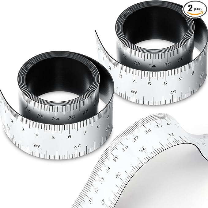 2 Pcs 39.37 Inch Magnetic Ruler Flexible Magnetic Ruler Magnet Measuring Tape by Relaxweex