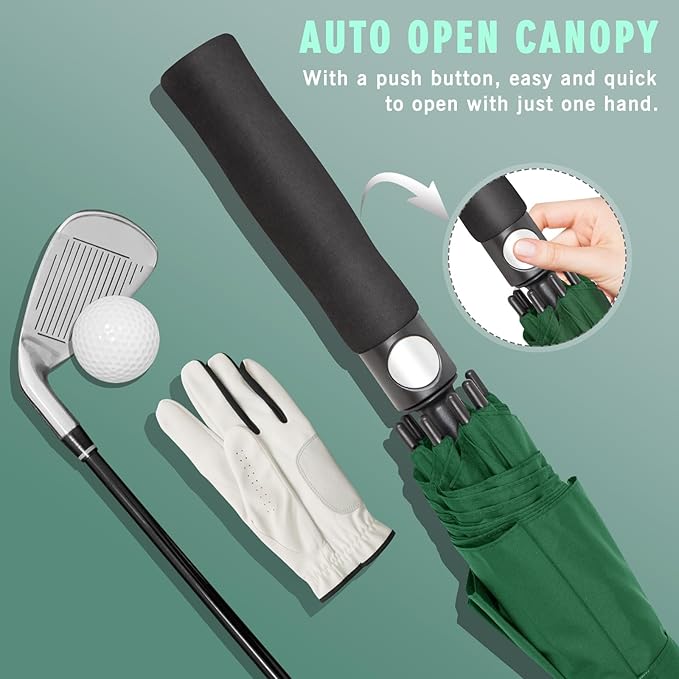 ZOMAKE Golf Umbrella Windproof, Extra Large Oversized Heavy Duty Double Canopy for Rain, Sports Games & Push Cart(51/54/62/68/72Inch)