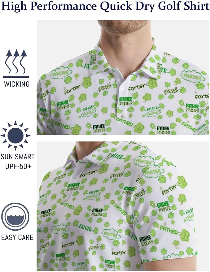 Mens Golf Shirts Golf Polo Shirts for Men Short Sleeve Polo Shirts Golf Gifts