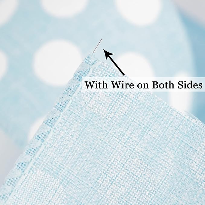 MEEDEE Blue Burlap Ribbon 2.5 Inch - Image 6