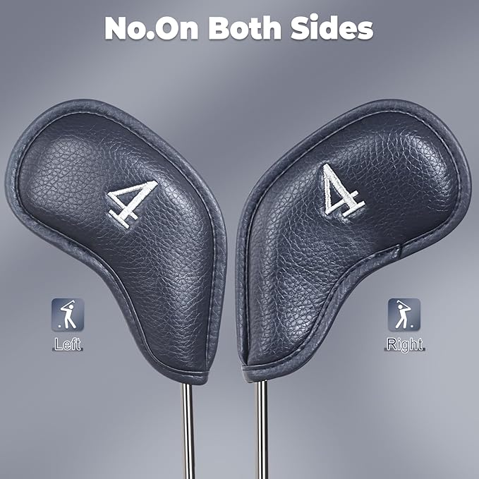Craftsman Golf Magnetic Iron Headcovers Protective Cover with Large No. Available for Customize Name