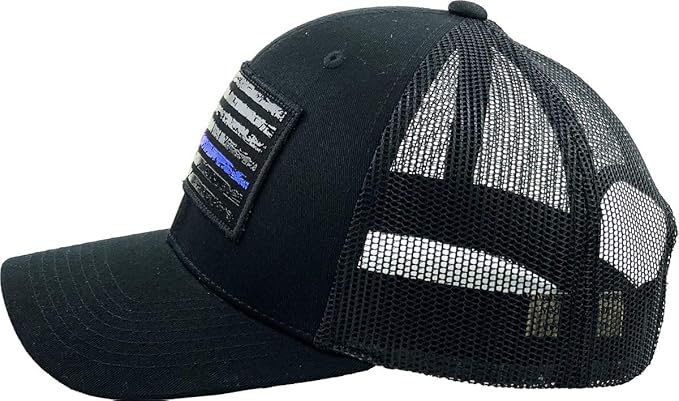 KBETHOS Flag USA America Military Thin Blue Line Thin Red Line Vintage Distressed Baseball Cap Dad Hat Unisex Adjustable…