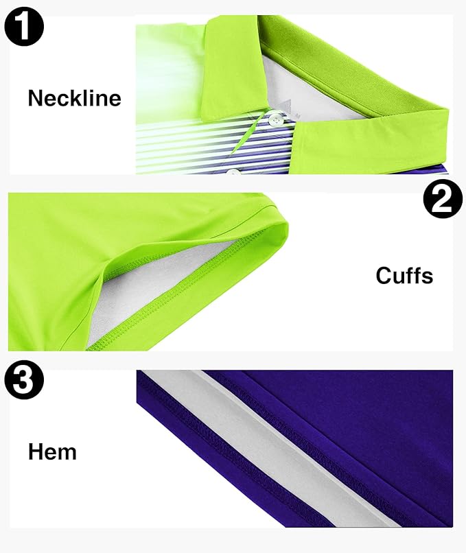 ZITY Mens Golf Shirt Short Sleeve Sport Moisture Wicking Performance Print Golf Polo Shirts for Men Collared Casual T-Shirt