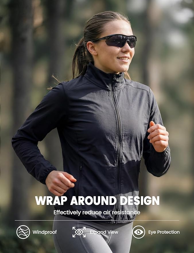 Lamicall 22g Polarized Sports Sunglasses - UV400 Protection Men Women Sun Glasses for Running Cycling Fishing Golf Driving