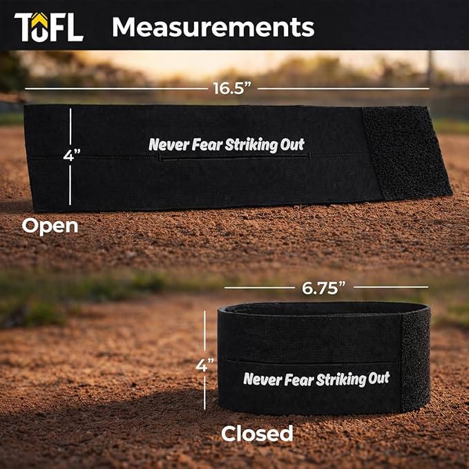 TOFL Baseball Glove Wrap Band for Break-in & Shaping | Elastic Mitt Strap | Adjustable Closure for Pocket Forming & Storage | Youth & Adult Softball Mitt Care Accessory (Message Options)
