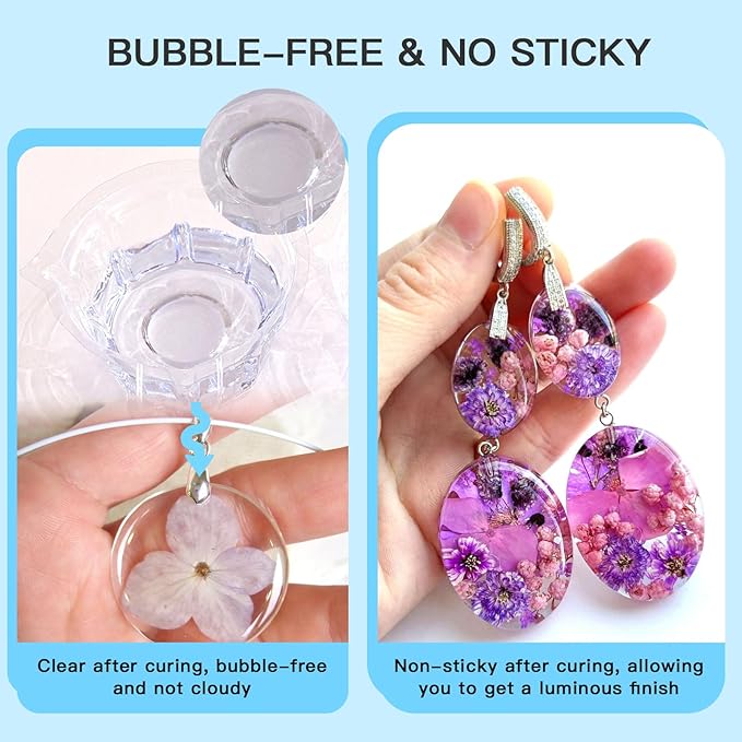 JDiction UV Resin 300g, Crystal Clear UV Resin Solar Cure Sunlight Activated - Image 5