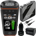 Bushnell Wingman HD View Golf Speaker, 3.5" Touchscreen, GPS Distances, Premium 360° Audio, Waterproof Design, Magnetic Cart Mount with Wearable4U PowerBank & Car/Wall Chargers Bundle