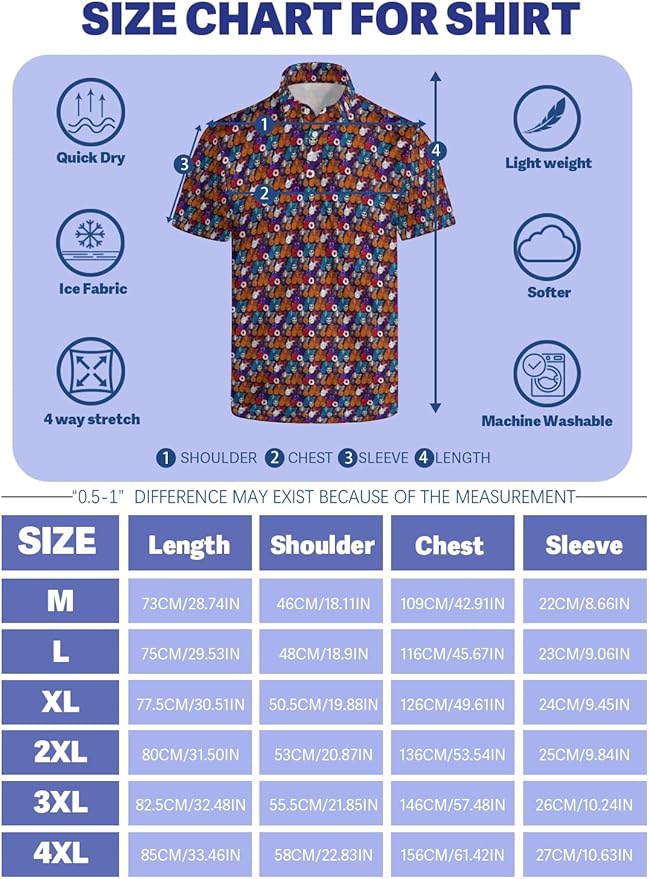 Mens Golf Shirts Golf Polo Shirts for Men Short Sleeve Polo Shirts Golf Gifts