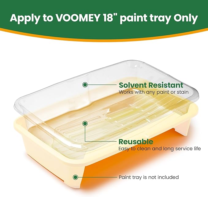 VOOMEY 7 Pcs 18 Inch Paint Tray Liners, Large Paint Roller Sleeves - Image 6