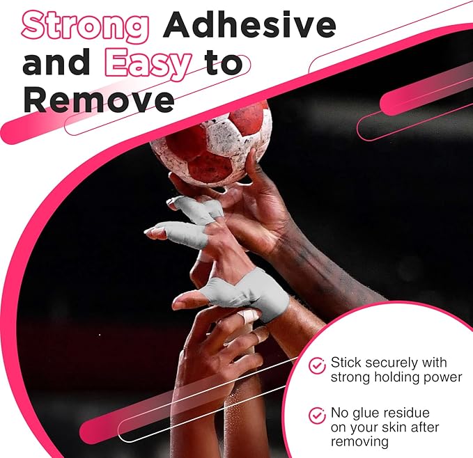 OK TAPE Athletic Sports Tape（4 Packs) White- 32.8ft Per Roll Athletic Tape for Injuries,Strong Stick No Residue Athlete & Sport Trainers First Aid Injury Wrap, Hockey Stick