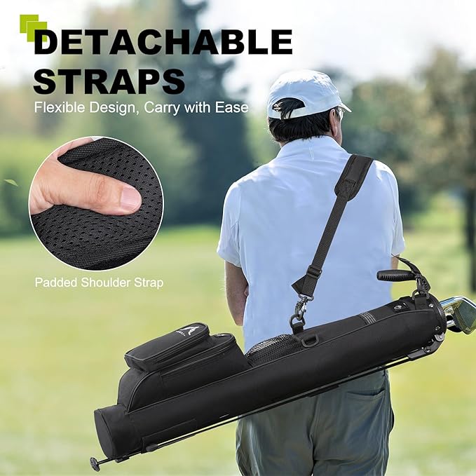 UNIHIMAL Golf Lightweight Stand Carry Bag– Easy to Carry and Durable Pitch n Putt Golf Bag for The Driving Range, Par 3 and Executive Courses–31.5 inches Tall