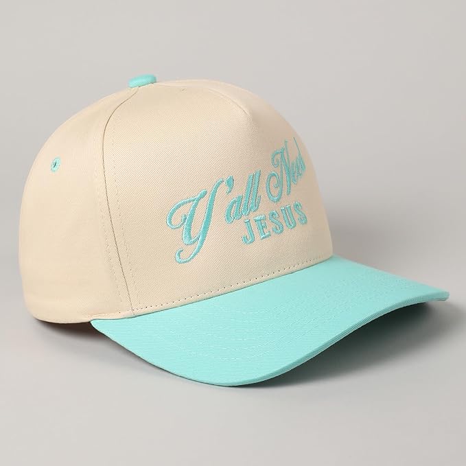 MIRMARU Two-Tone Vintage Canvas Trucker Hats for Men & Women, Adjustable Size Baseball Caps with Trendy Embroidered Design