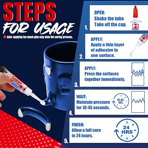 3 Gram Single Use Super Glue Liquid, Super Fast, Thin & Strong Adhesive - Image 5