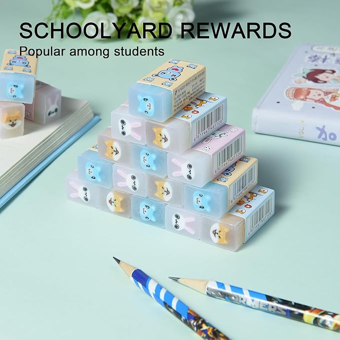 HILAZA 18Pcs Cute Animal Erasers - Image 7