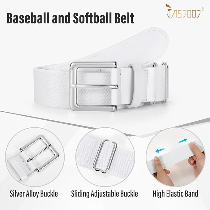 Baseball Socks and Belt for Youth Adult Softball Socks Combo Elastic Waist Belt for Men Kids Boys Girls Women JASGOOD