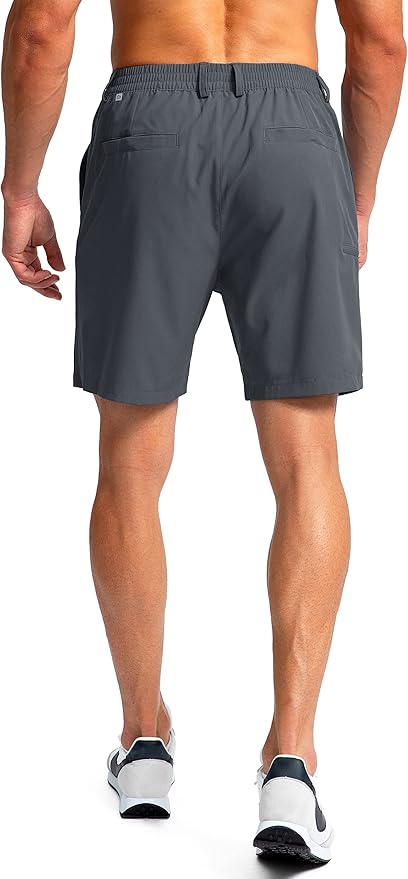 Pinkbomb Men's Golf Shorts with 6 Pockets Stretch Quick Dry Hiking Work Dress Shorts for Men
