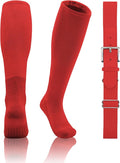 QBK 2T/3T/4T/5T Toddler Baseball Socks And Belt Youth Softball Tee Ball Combo Set for Boy Girl (1 Pairs of Socks & 1 Belt)