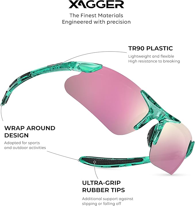 Xagger Kids Youth Polarized Sports Sunglasses for Boys Girls Baseball Softball Glasses TR90 Frame