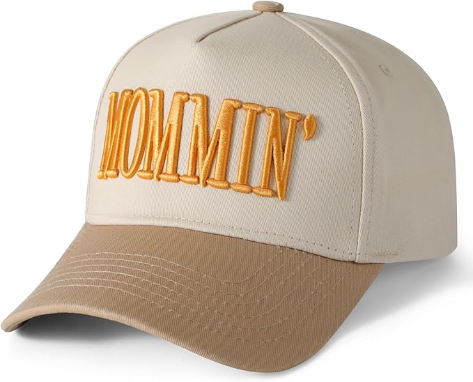 Mommin Hat Womens Trucker Hat for Wife Mothers Day Mom Gifts Vintage Two Tone Adjustable Embroidery Baseball Cap