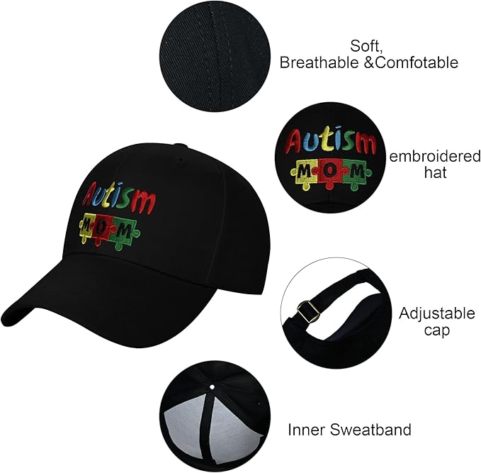 Embroidered Baseball Cap for Women Men Adjustable Baseball Hat Black Baseball Cap Trucker Hat