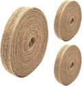 INSPIRELLE 3 Rolls 0.6 Inch Natural Burlap Fabric Roll 99 Feet Jute Lined Ribbon by INSPIRELLE