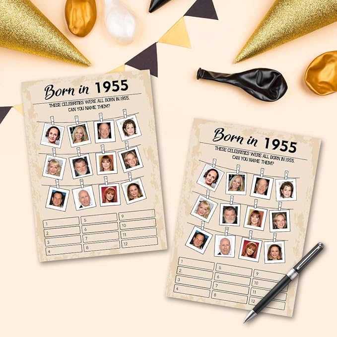 70th Birthday Party Games, Born in 1964 Games, Birthday Party Supplies - Image 5