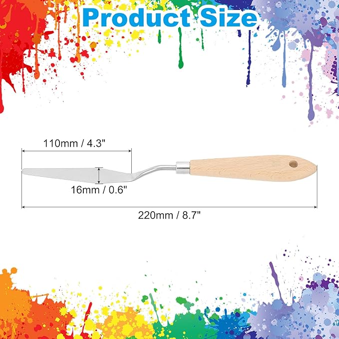 PATIKIL Art Spatula, No.11 16mm Stainless Steel Flexible Palette Knife Painting - Image 2