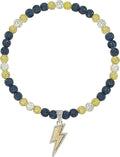Baseball Necklace for Men 16/18/20 Inch Bling Ice Collection Lightning Bolt Pendant Necklace for Women Rhinestone Clay Beaded Discoball Accessories Gifts for Baseball Team Players Lovers