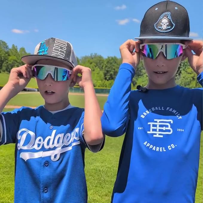 Eazyrun Youth Kids Polarized Sports Sunglasses for Age 8-12 Softball Baseball Cycling Glasses UV Protection for Girl Boy