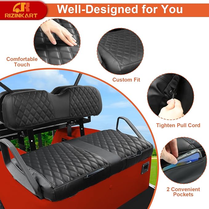 Golf Cart EZGO TXT Seat Cover, Enhanced-Quality, Easy Installation, Durable Quality, New Appearance,Golf Cart Seat Covers for EZGO TXT