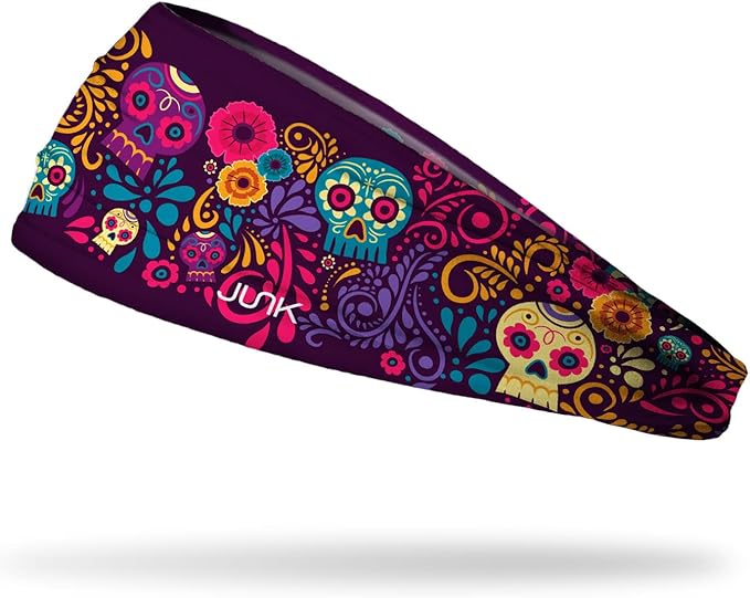 JUNK Brands Big Bang Lite Novelty Headband - Moisture-Wicking, Performance Fabric, Non-Slip, Sports Sweatband for Men & Women - One Size