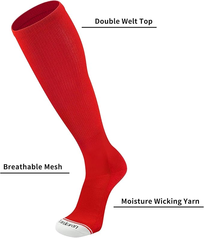 Youth Performance Baseball & Softball Socks (3 Pairs) over the Calf