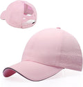 Little Girls Criss Cross Ponytail Hat Toddler Reflective Baseball Cap Kids Quick Dry Summer Sports Hats Age 3-8