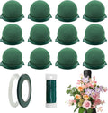 12 Pack Floral Foam Holder Mini Round Hemisphere Floral Foam Blocks by Jolbndcv