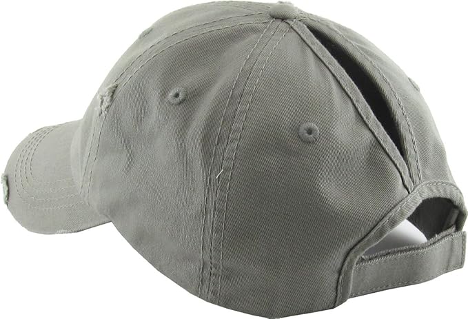 Classic Plain Ponytail Messy High Bun Headwear Adjustable Cotton Trucker Mesh Glitter Hat Baseball Cap
