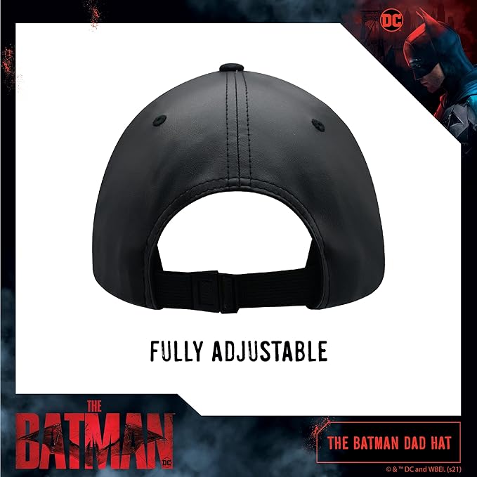 DC Comics The Batman Dad Hat, Adult Baseball Cap with Flat Brim, One Size