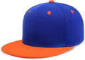 CHOK.LIDS Flat Bill Visor Classic Snapback Hat Blank Adjustable Brim High Top End Trendy Color Style Plain Tone Baseball Cap