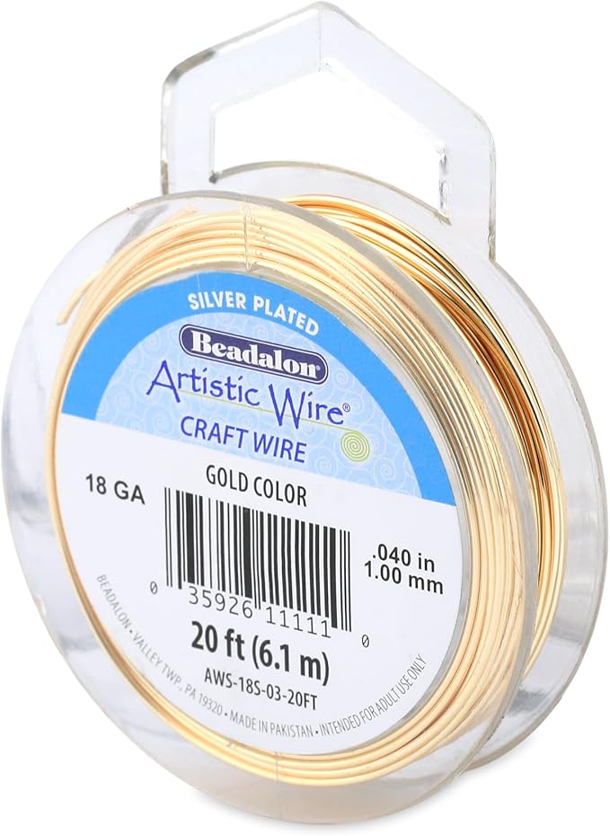 Artistic Wire, 18 Gauge Silver Plated Tarnish Resistant Colored Copper Craft by ArtisticWire